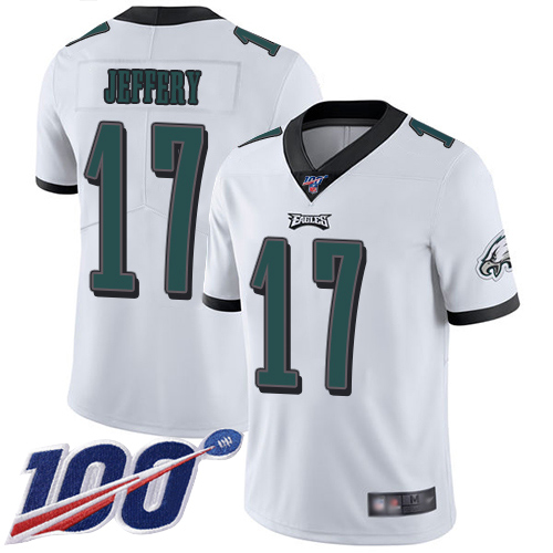 Men Philadelphia Eagles #17 Alshon Jeffery White Vapor Untouchable NFL Jersey Limited Player Season